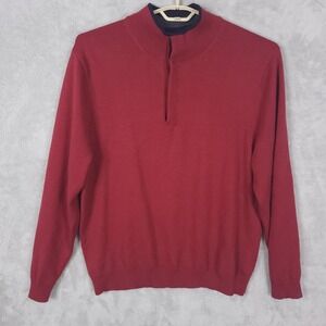 Brooks Brothers Sweater Mens XXL Red Merino Wool  Long Sleeve Pullover Preppy